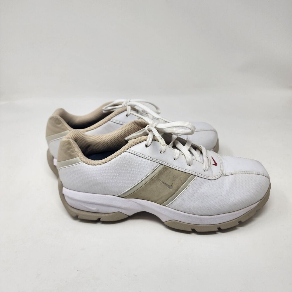 Nike Sport Performance Golf Shoes White Tan 309888-161  Women's Size 8